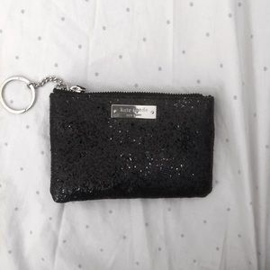 Kate spade black shimmer wristlet